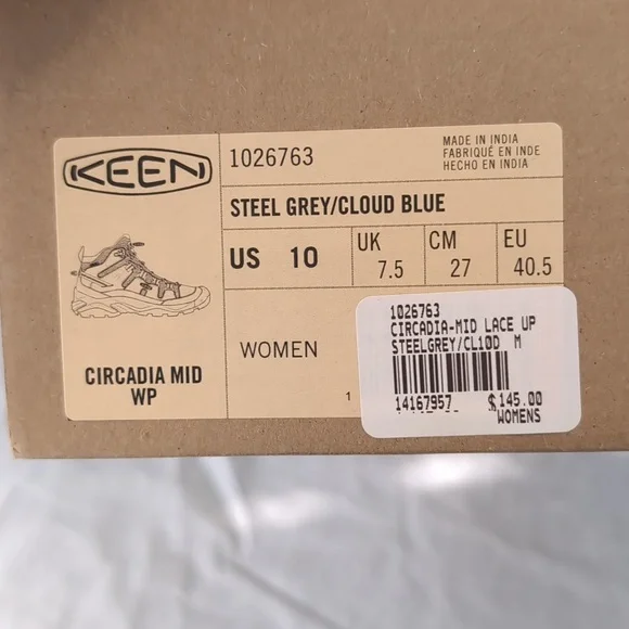 NIB Keen Charcoal and Teal Hiking Boots - Picture 4 of 4